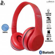 Headphone Bluetooth LEF-1003 Lehmox - Vermelho